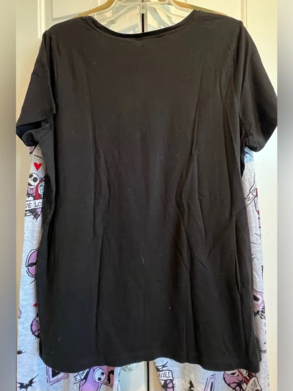 2 Pc PJ Set 💜🖤Disney’s Nightmare B4 Christmas Pants w Pockets & a Black tee - Picture 12 of 12